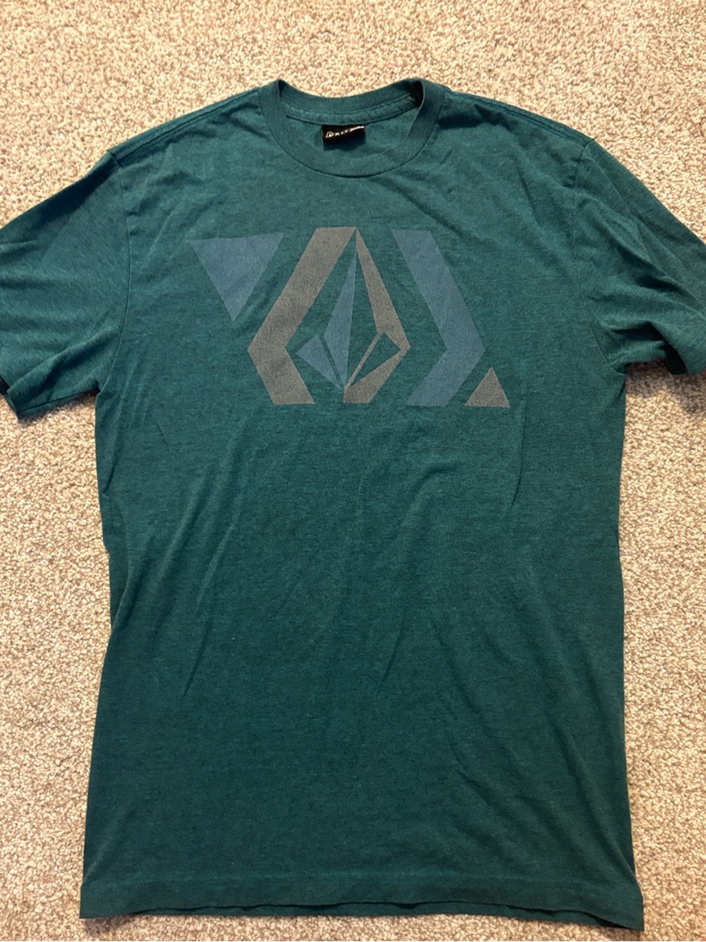 Volcom Men’s Teal Graphic Logo T-Shirt